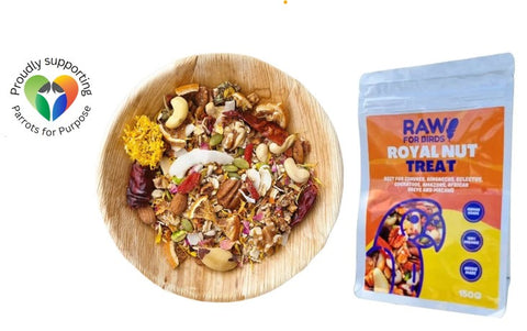 all about birds, raw for birds, royal nut mix