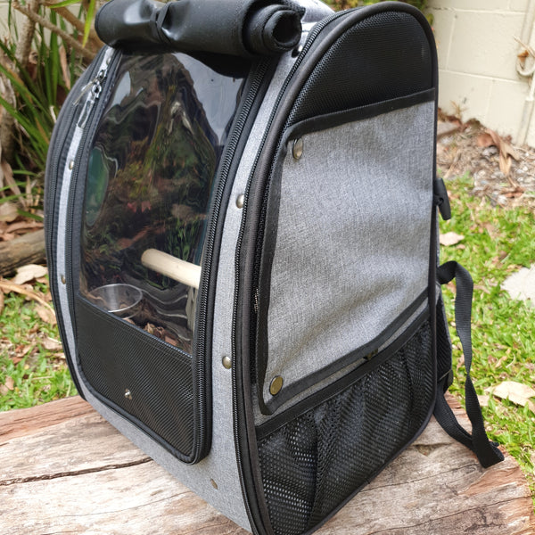 Bird backpack, bono fido bird pack, excusion, breathable, bird shop, gold coast, queensland, australia