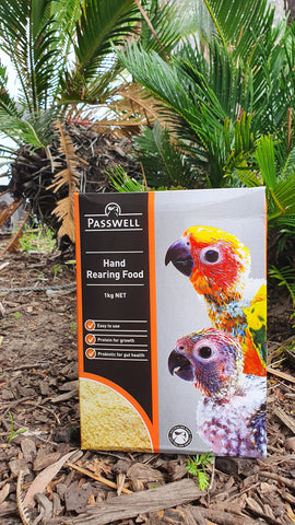 Passwell hand rearing formula, passwell, formula, bird breeding, hand rearing mix, spoon feeding, crop feeding, parrots, birds, birds paradise